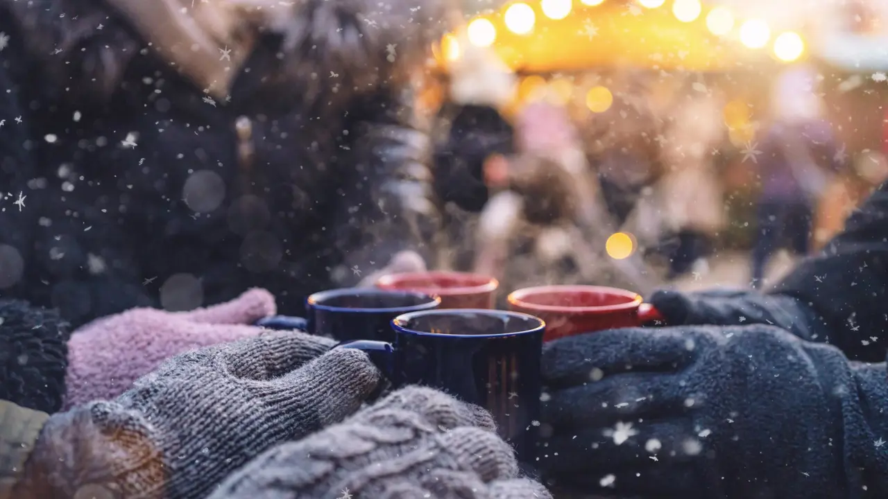 Mulled wine in Christmas market