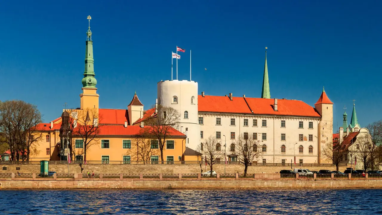 Riga Castle And River Daugava, Riga, Latvia