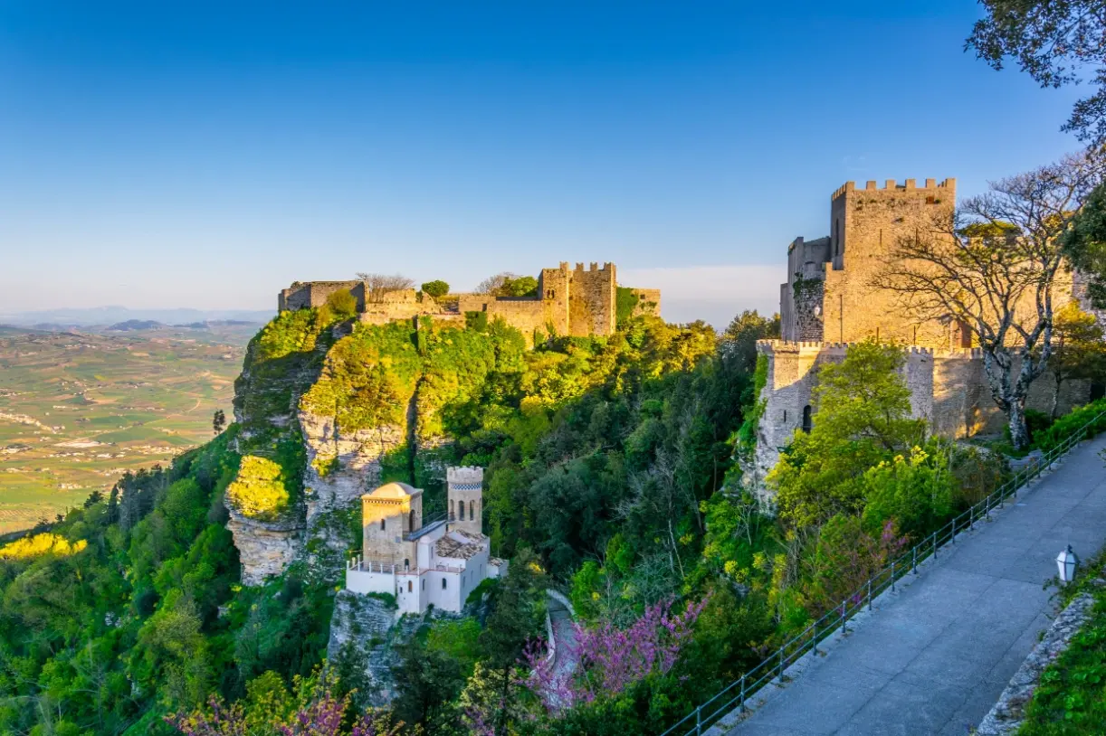 Castello Di Venere In Erice Sicily Italy 