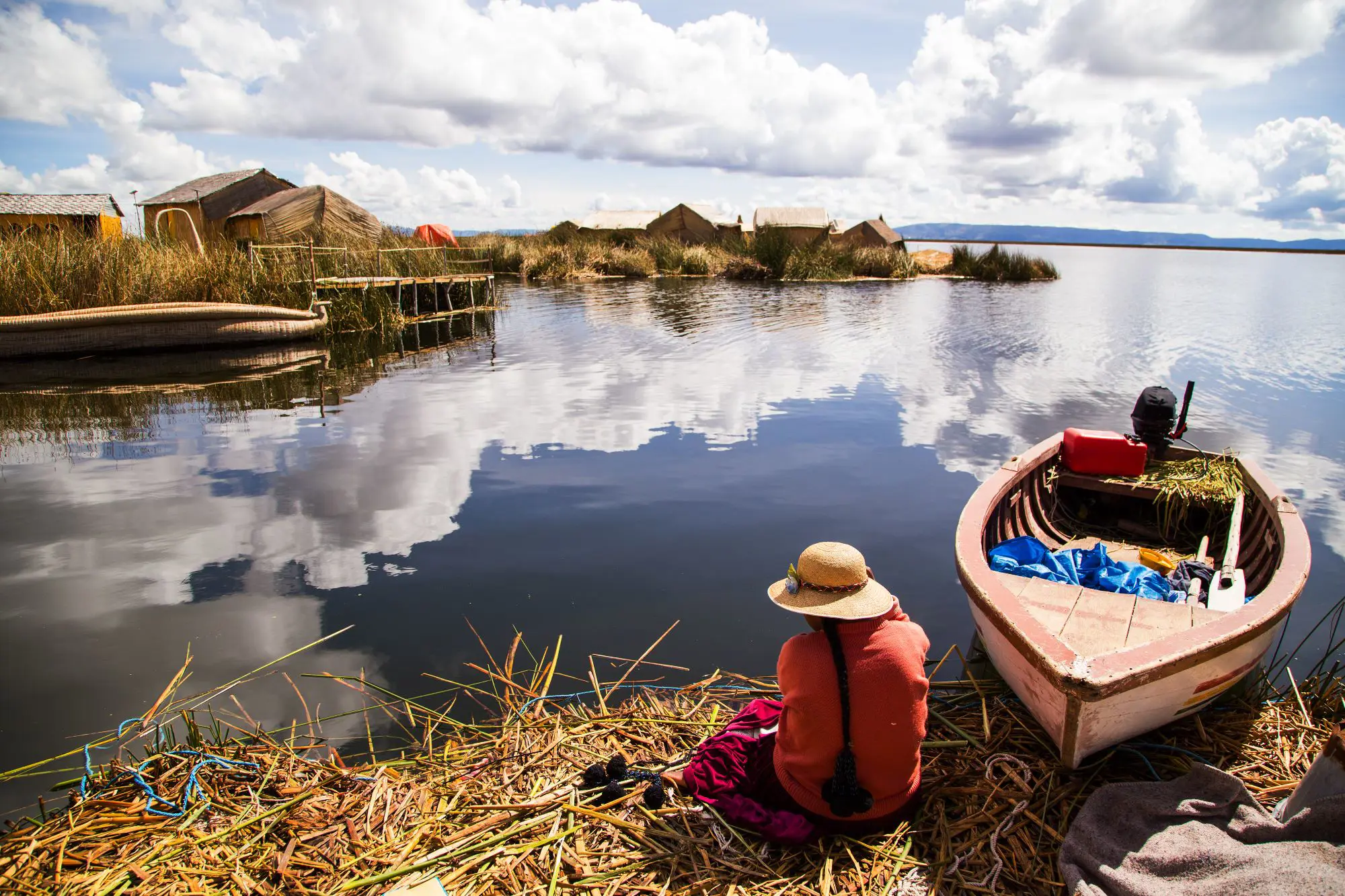 Woman On Lake Titicaca