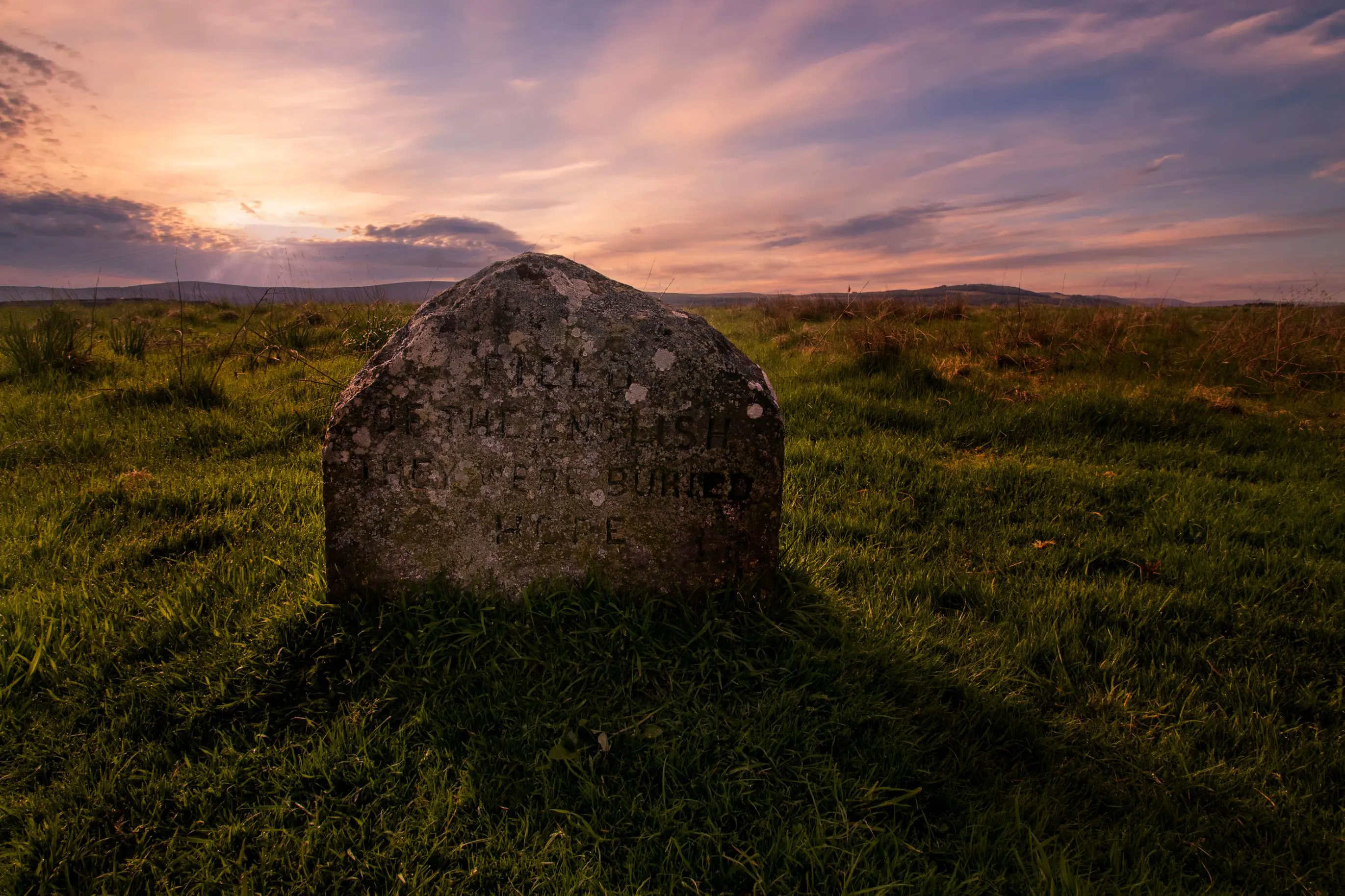  Battle Of Culloden gravestone at Culloden Moor 
