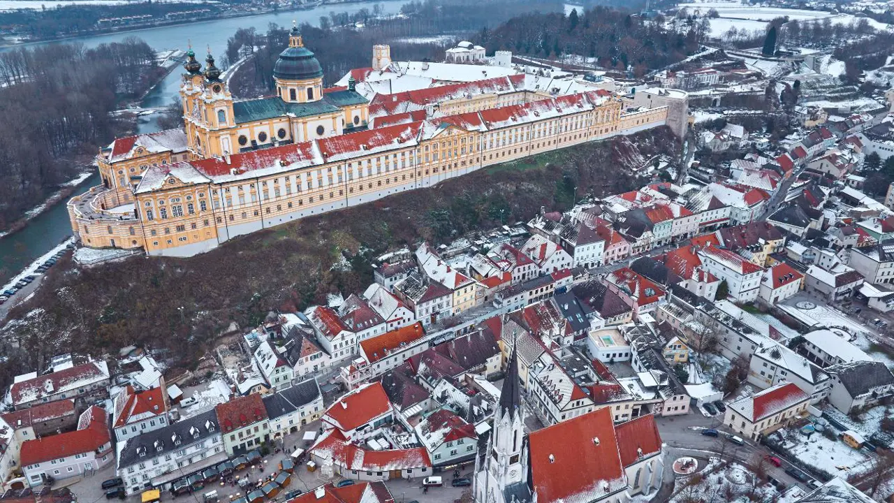  Old Town and Abbey, Melk, Austria