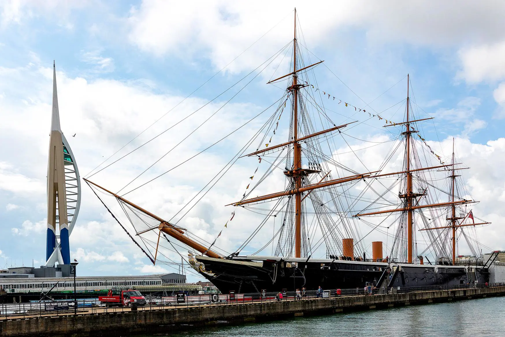 The Spinnaker Tower And HMS Warrior, Portsmouth