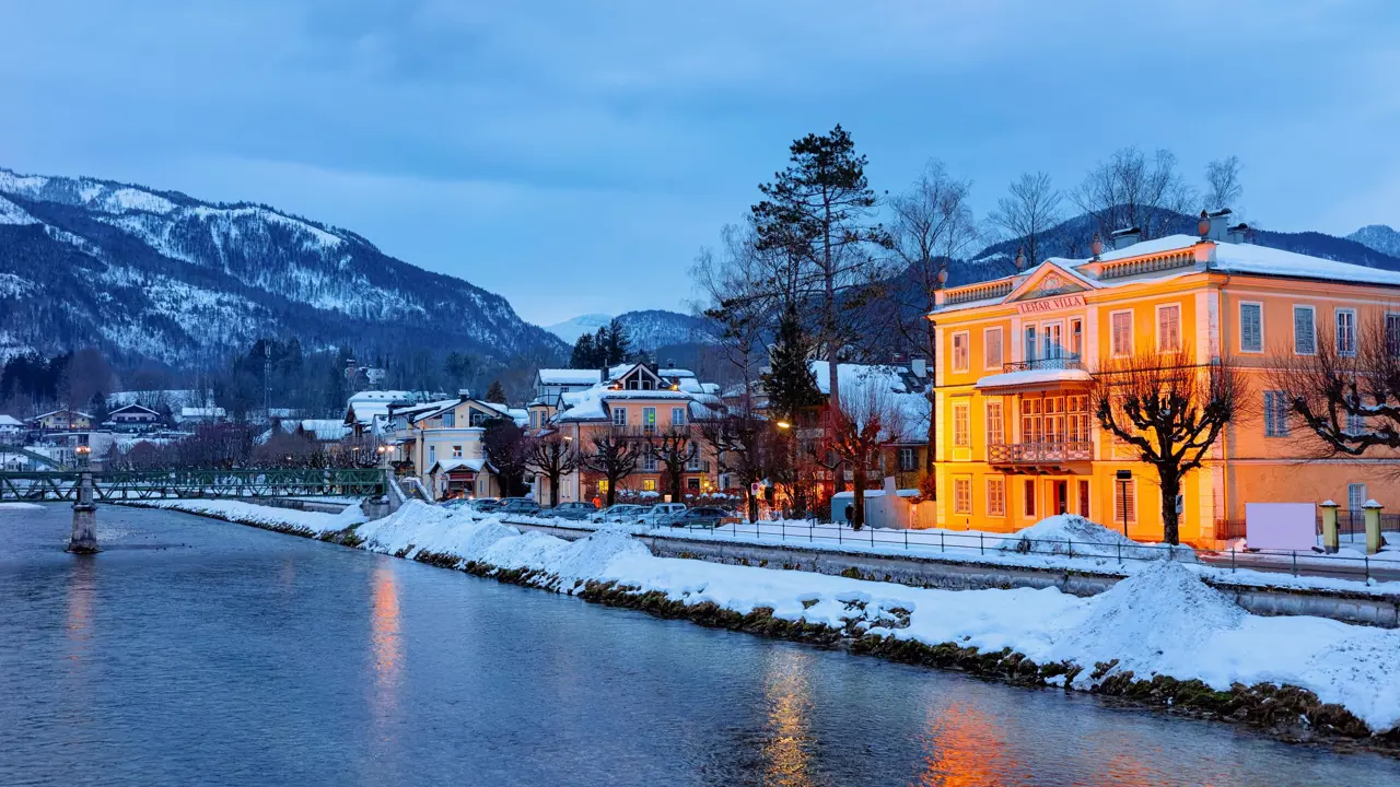 Bad Ischl spa town in winter