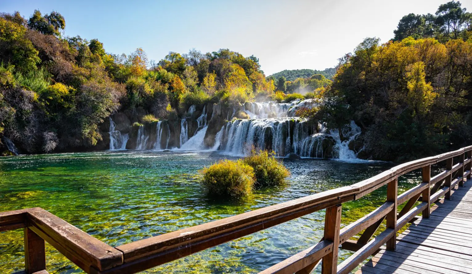 The waterfalls at Krka National Park, Croatia