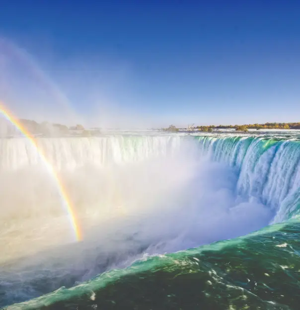 Niagara Falls with rainbow 