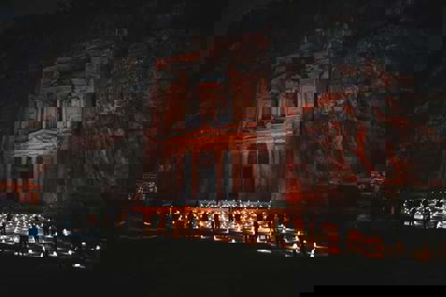 Visit Petra during the evening