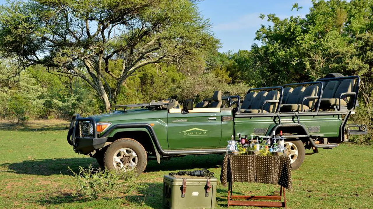 Safari Plains, Limpopo, sundowners set up