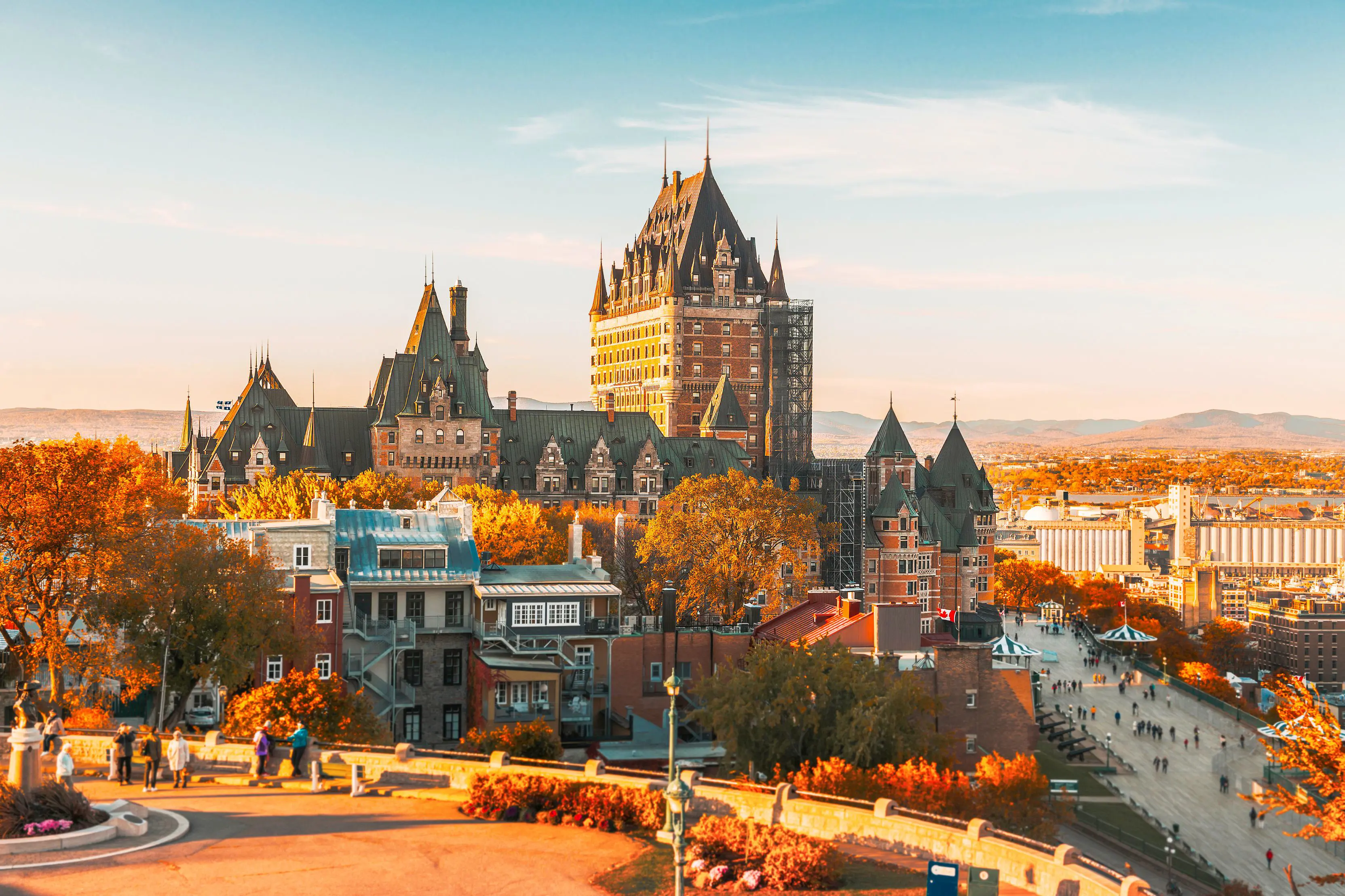 Chateau Frontenac, Dufferin Terrace And Saint Lawrence River, Quebec