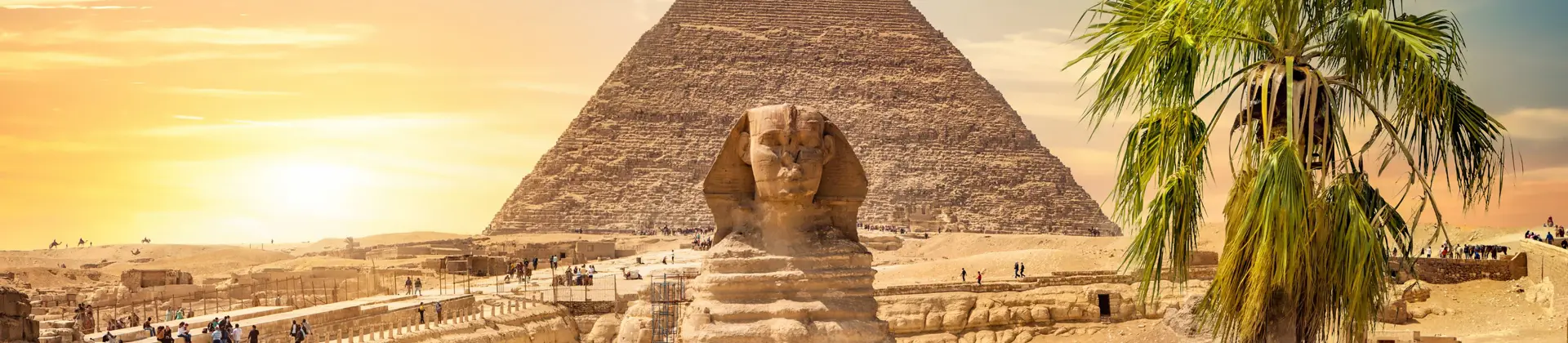 Great Sphinx Including Pyramids Giza, Cairo, Egypt 