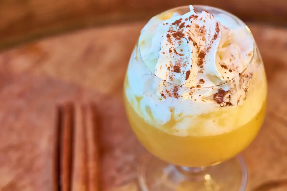 Bombardino Drink in a glass Italy