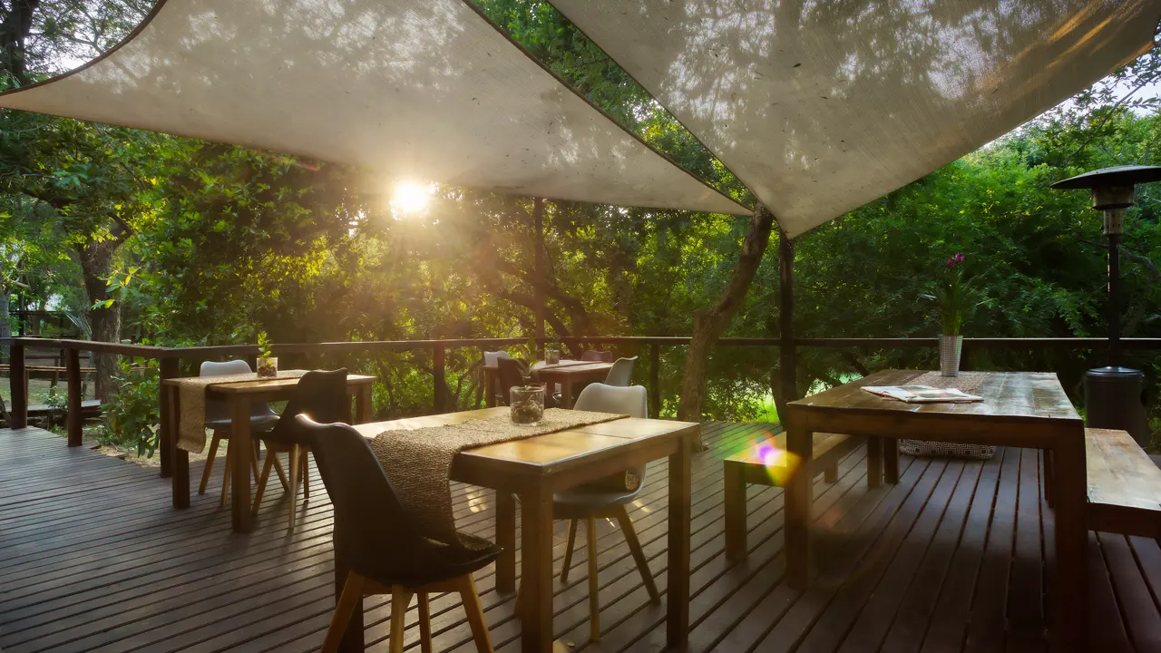 Camp Bethel, dining area sunrise
