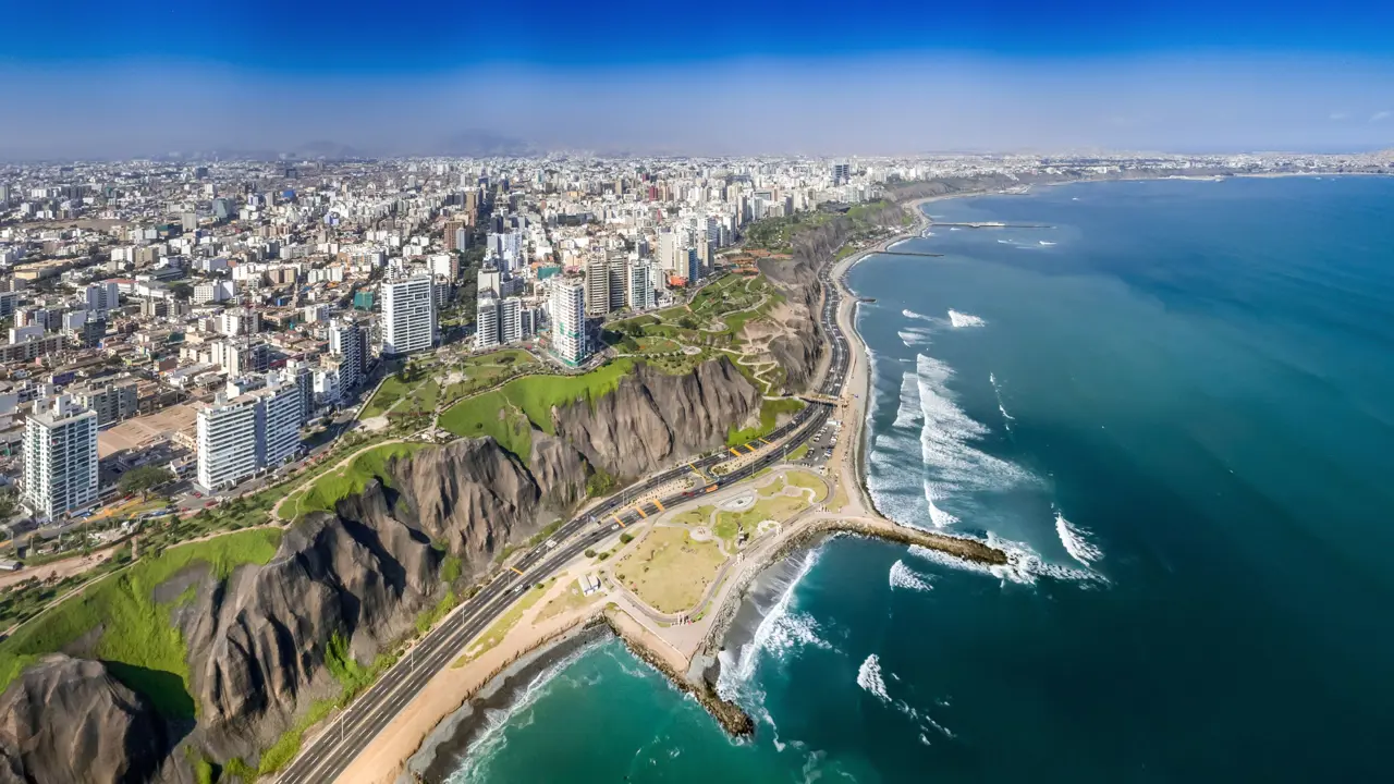 Miraflores District and Costa Verde Highway, Lima