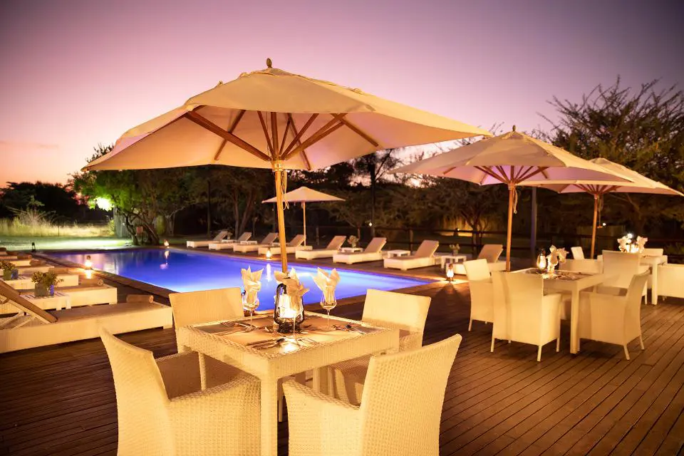 Safari Plains Pool Area Evening