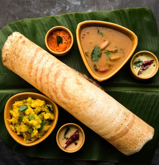 Traditional Indian dosa 