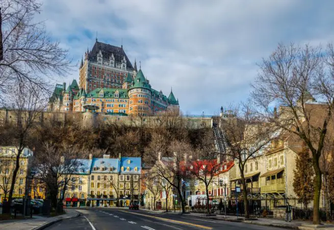 Lower Old Town (Basse-Ville) and Frontenac Castle - Quebec City, Quebec, Canada