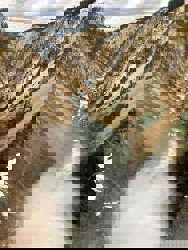 The 1,000-foot-deep Grand Canyon of Yellowstone National Park