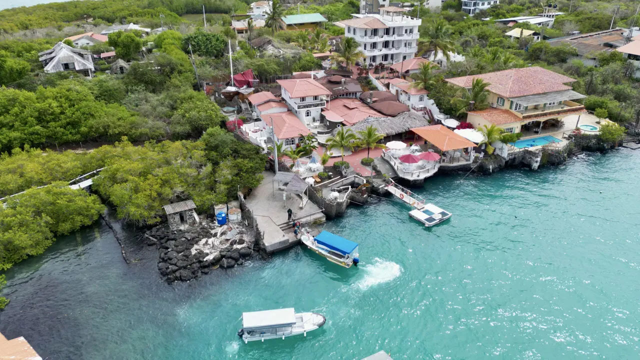 Casa Opuntia, San Cristóbal, aerial view of hotel