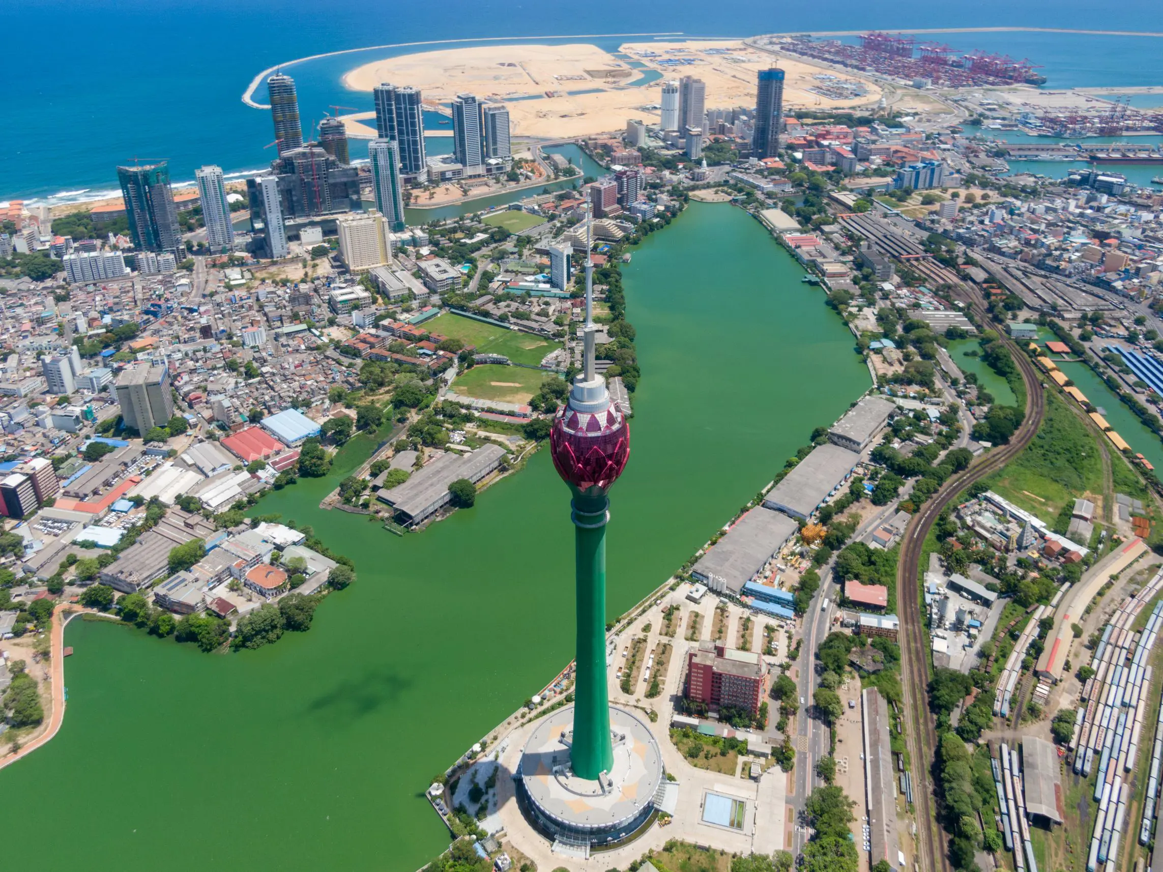 Aerial view of Colombo, Sri Lanka