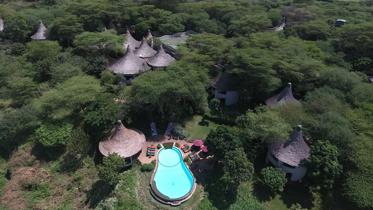 Lake Manyara Serena Safari Lodge, aerial view