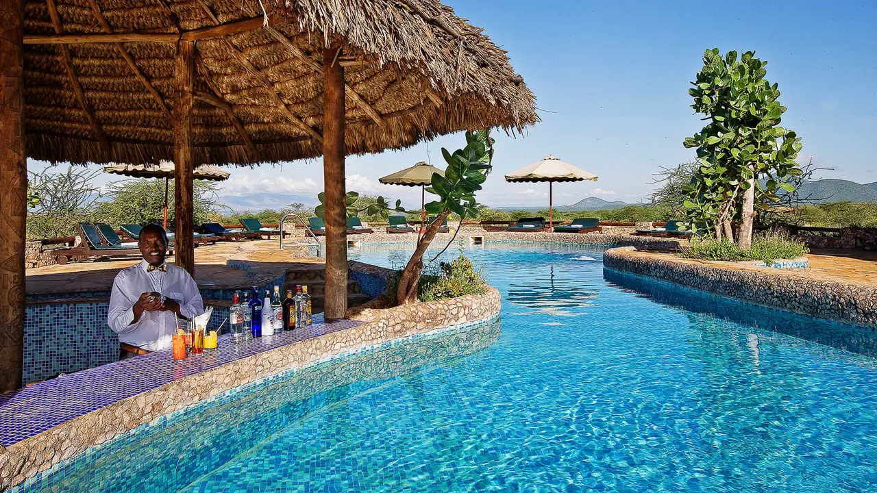 Samburu Sopa Lodge, Samburu National Park, pool bar