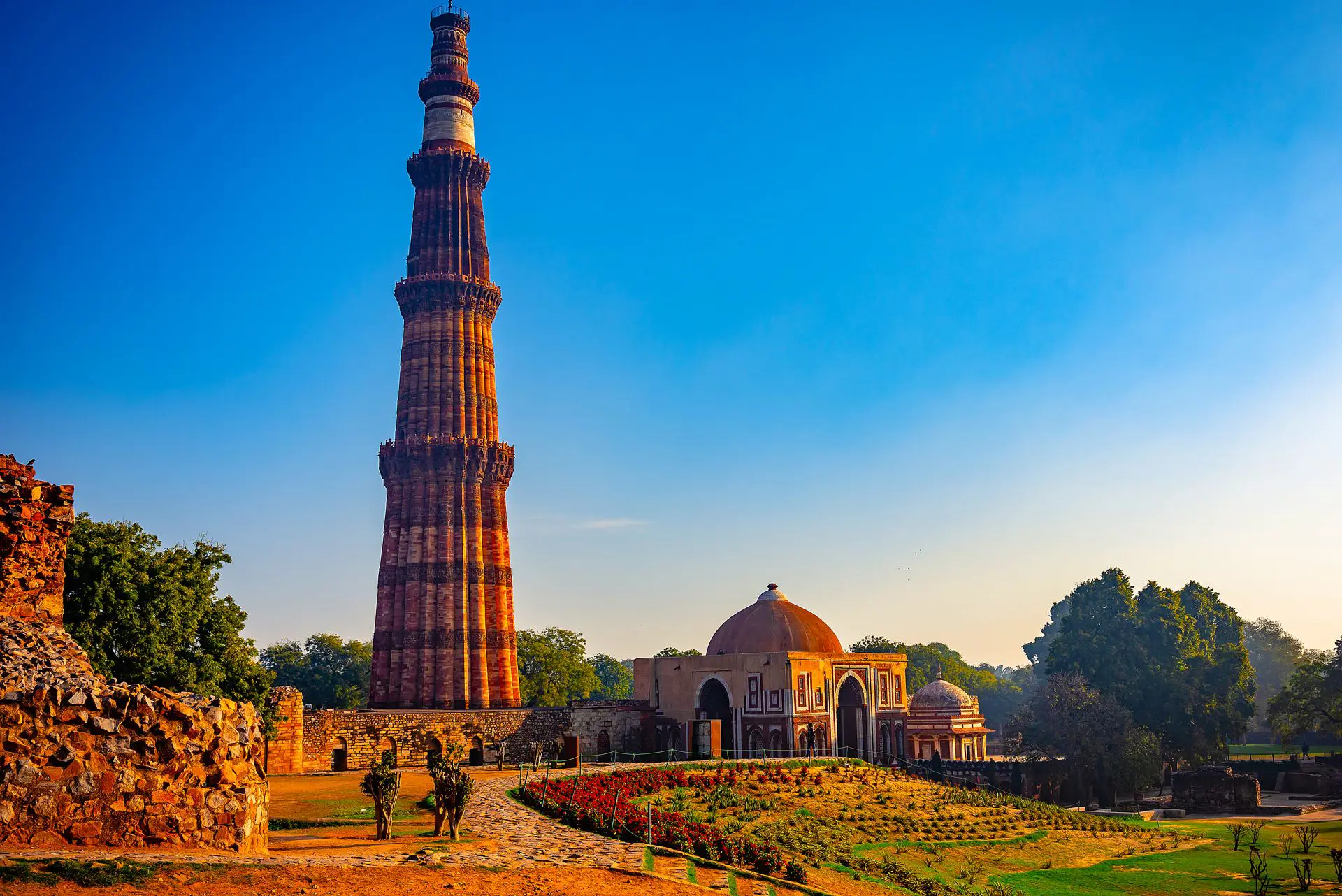 Qutub Minar UNESCO World Heritage Site At New Delhi, India