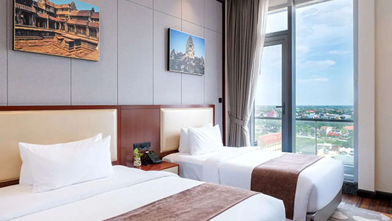 V V Hotel, Battambang, bedroom