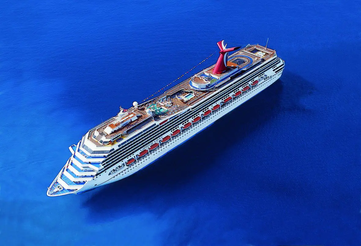 Aerial View of Carnival Glory Cruise Ship