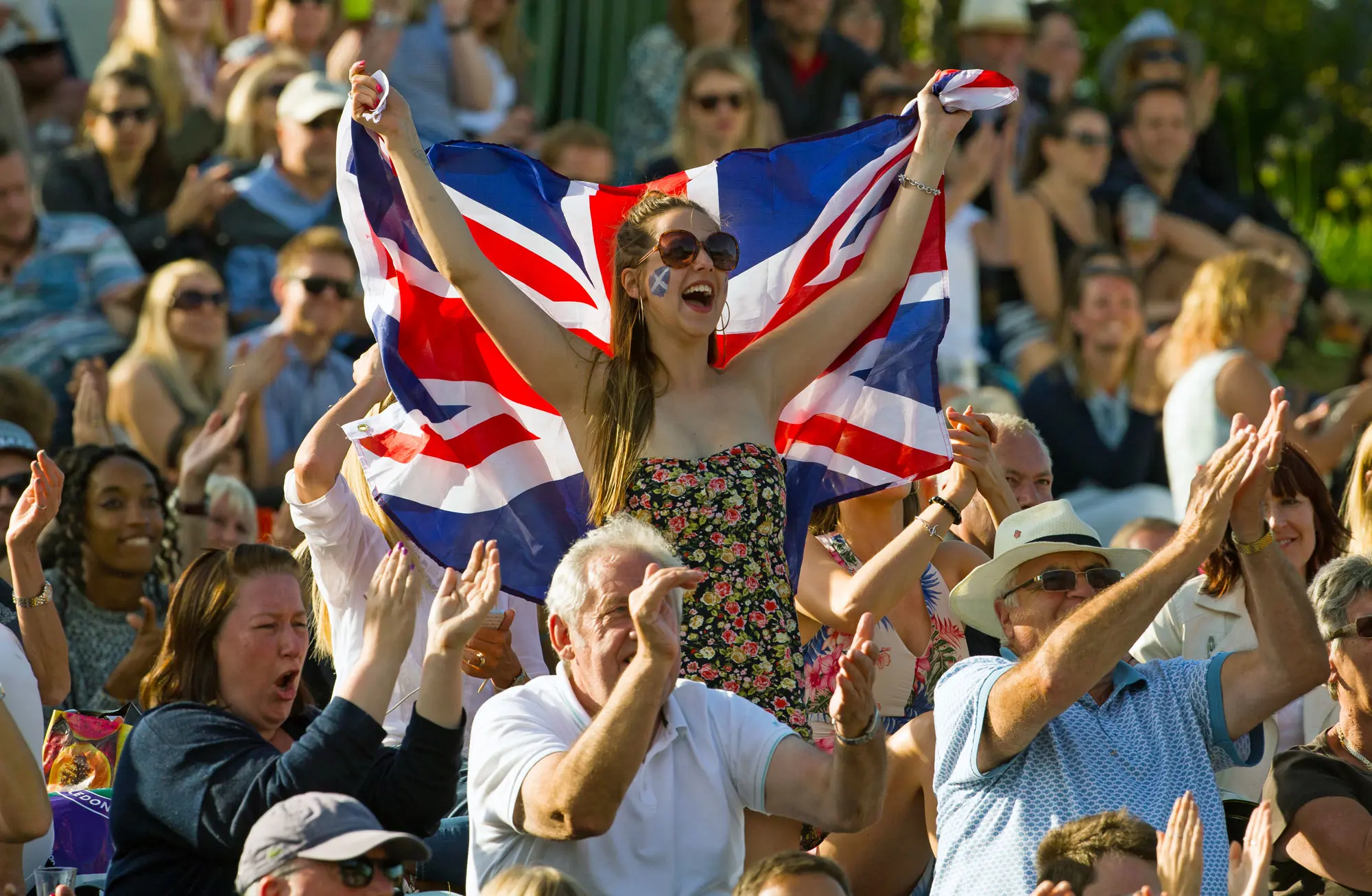 Fans at Wimbledon Tennis Championships