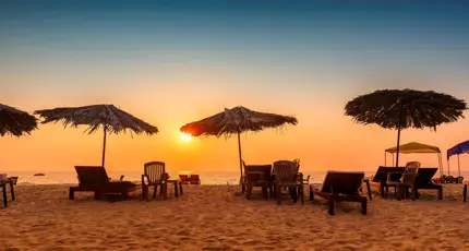 Goa beach at sunset
