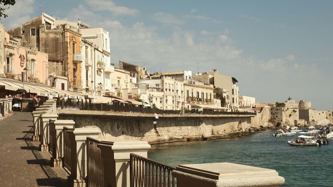 Buildings along the waterfront in Syracuse