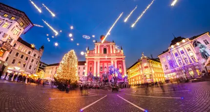 Christmas Lights in Ljubljana, Slovenia