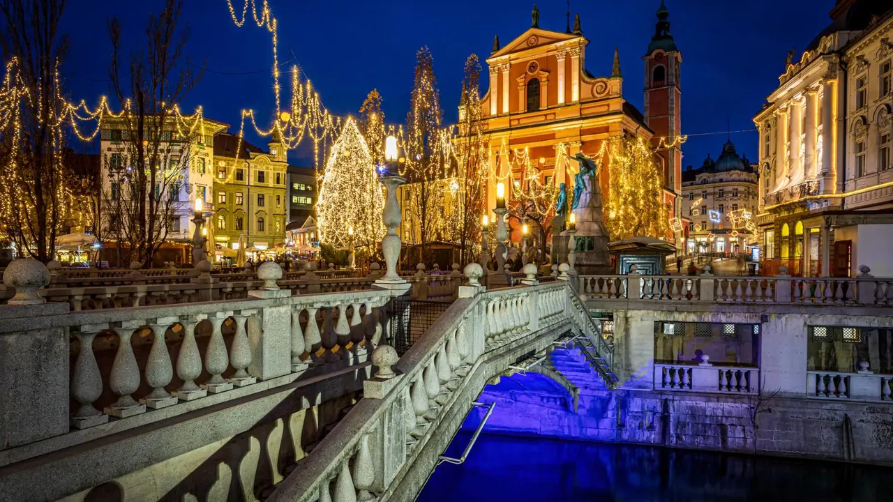 Ljubljana at Christmas, Slovenia