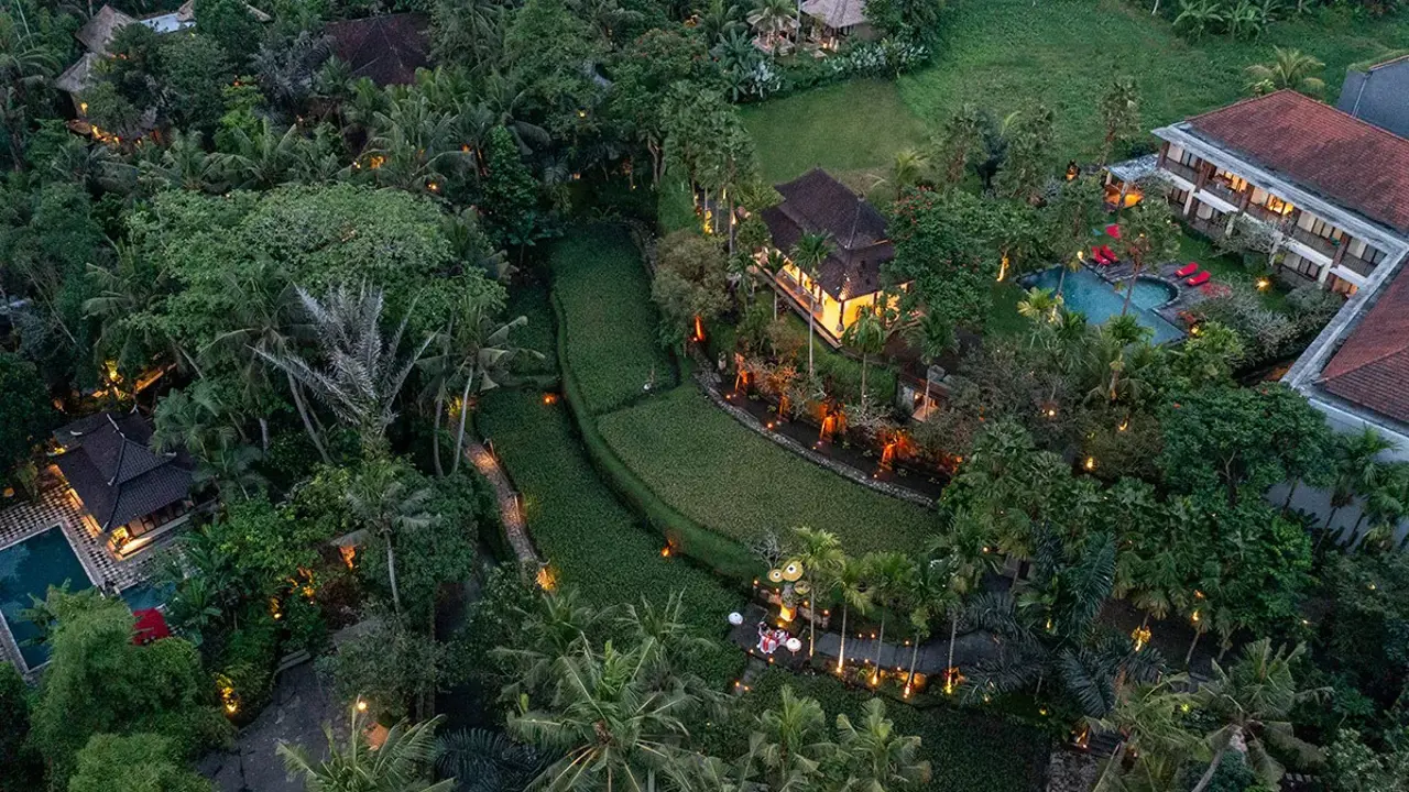 Arma Museum and Resort, Ubud, aerial view