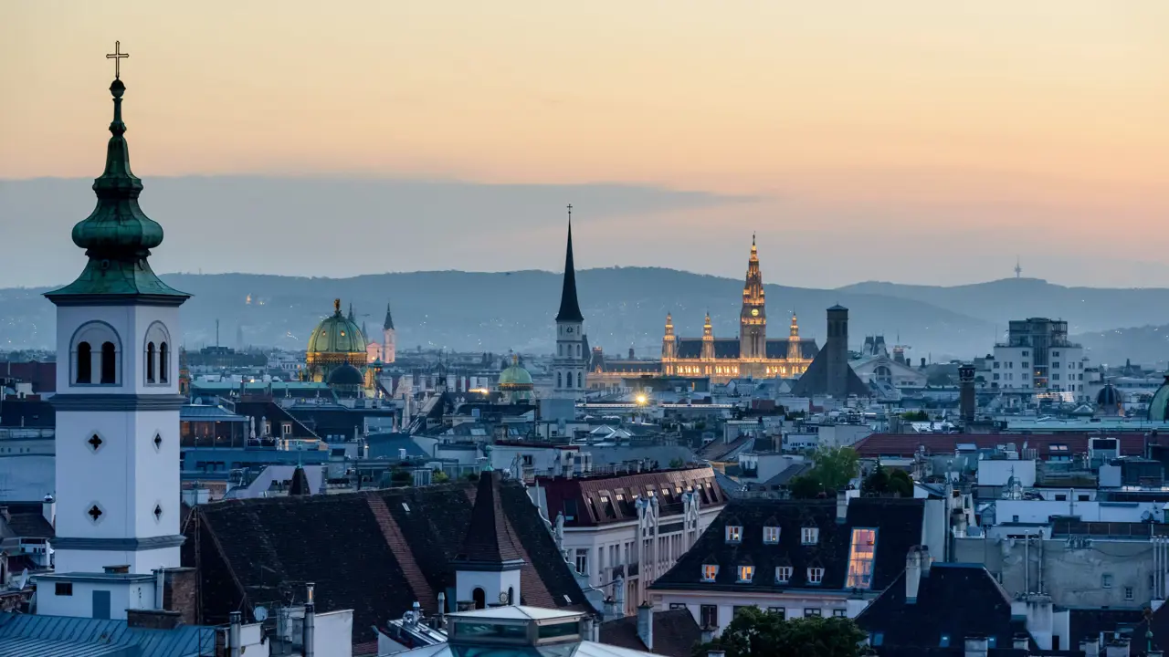 View of Vienna rooftops