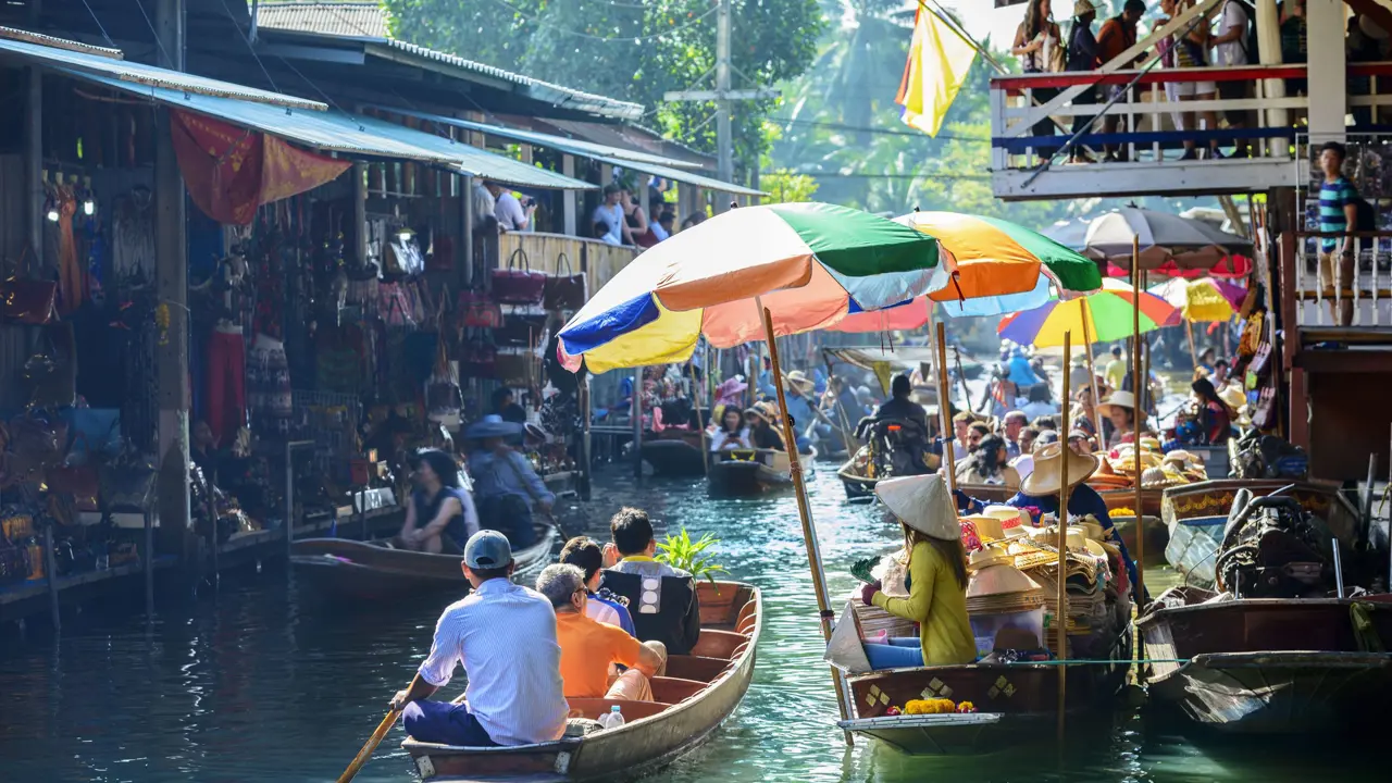 Floating Markets At Damnoen Saduak And Cai Rang