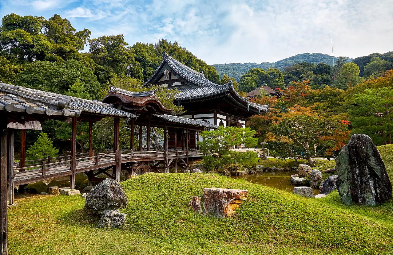 Kodaiji Temple in Kyoto, Japan, with traditional wooden architecture and peaceful Zen gardens