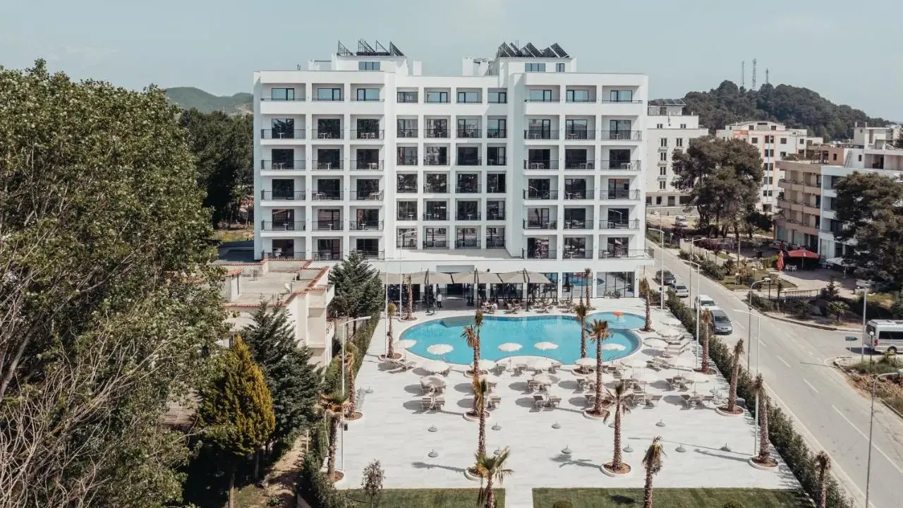 Delight Hotel & Spa, Golem, exterior view with pool