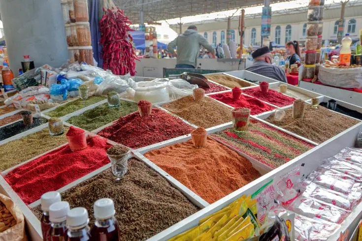 Spices Uzbekistan In The Market