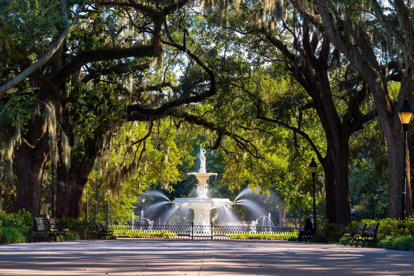 Sh 494206357 Forsyth Fountain In Savannah, Georgia USA