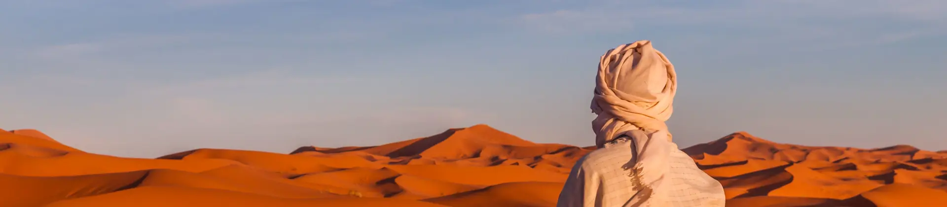 Berber stopping for prayer in the Sahara