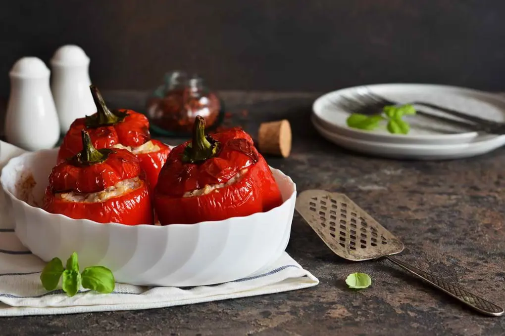 Speca Te Mbushur Stuffed Peppers