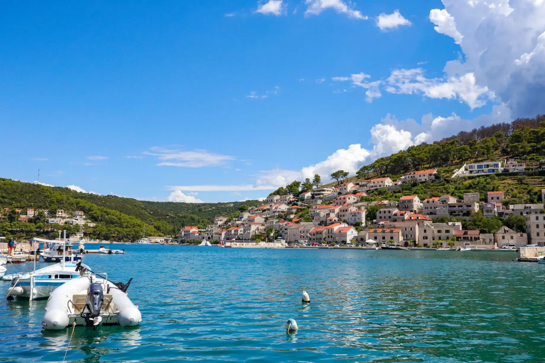 Beautiful village of Pučišća in Croatia on the Island of Brač